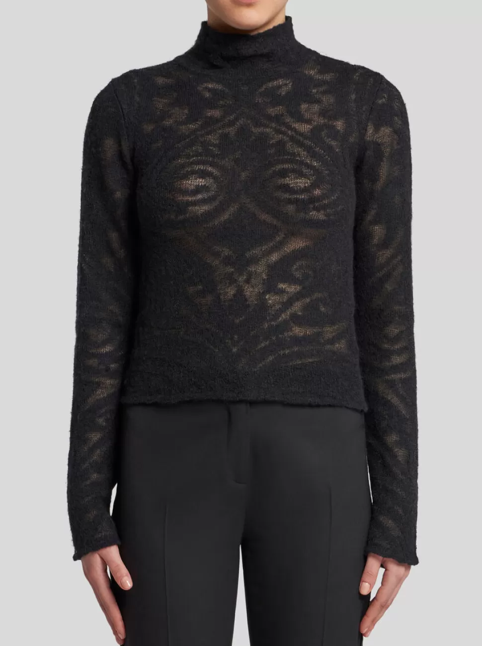 Damen ETRO ROLLKRAGENPULLOVER AUS JACQUARD-STRICK