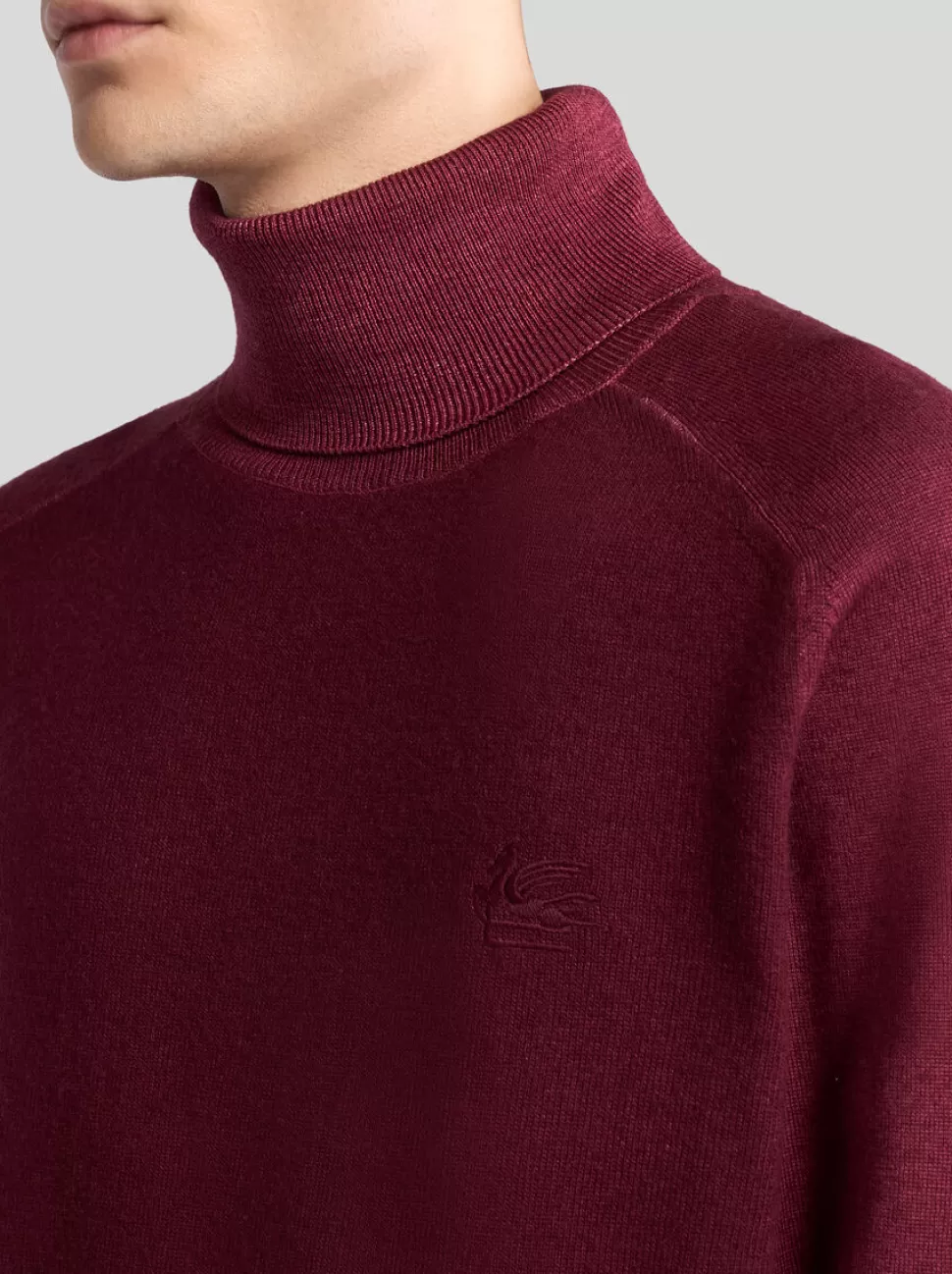 Herren ETRO ROLLKRAGENPULLOVER AUS WOLLE MIT PEGASO