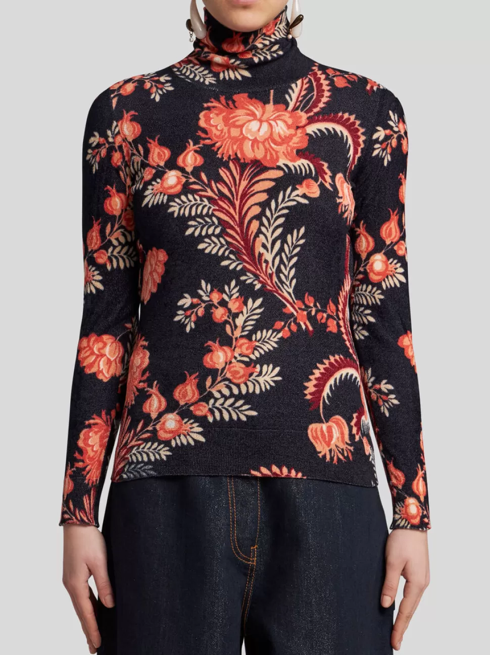 Damen ETRO ROLLKRAGENPULLOVER MIT PRINT