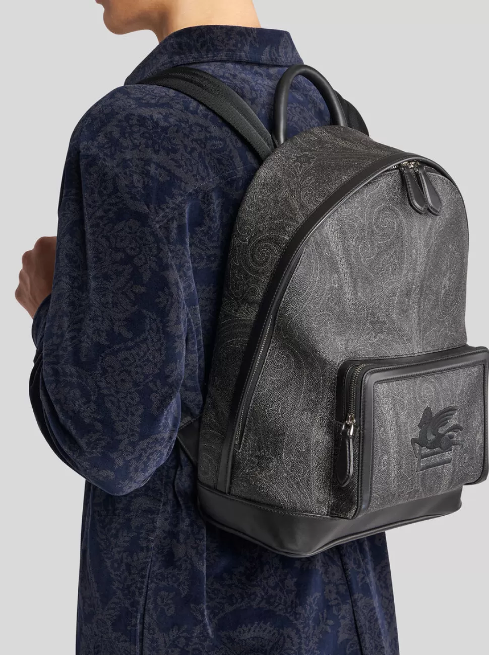 Herren ETRO RUCKSACK MIT PAISLEY-MUSTER UND PEGASO