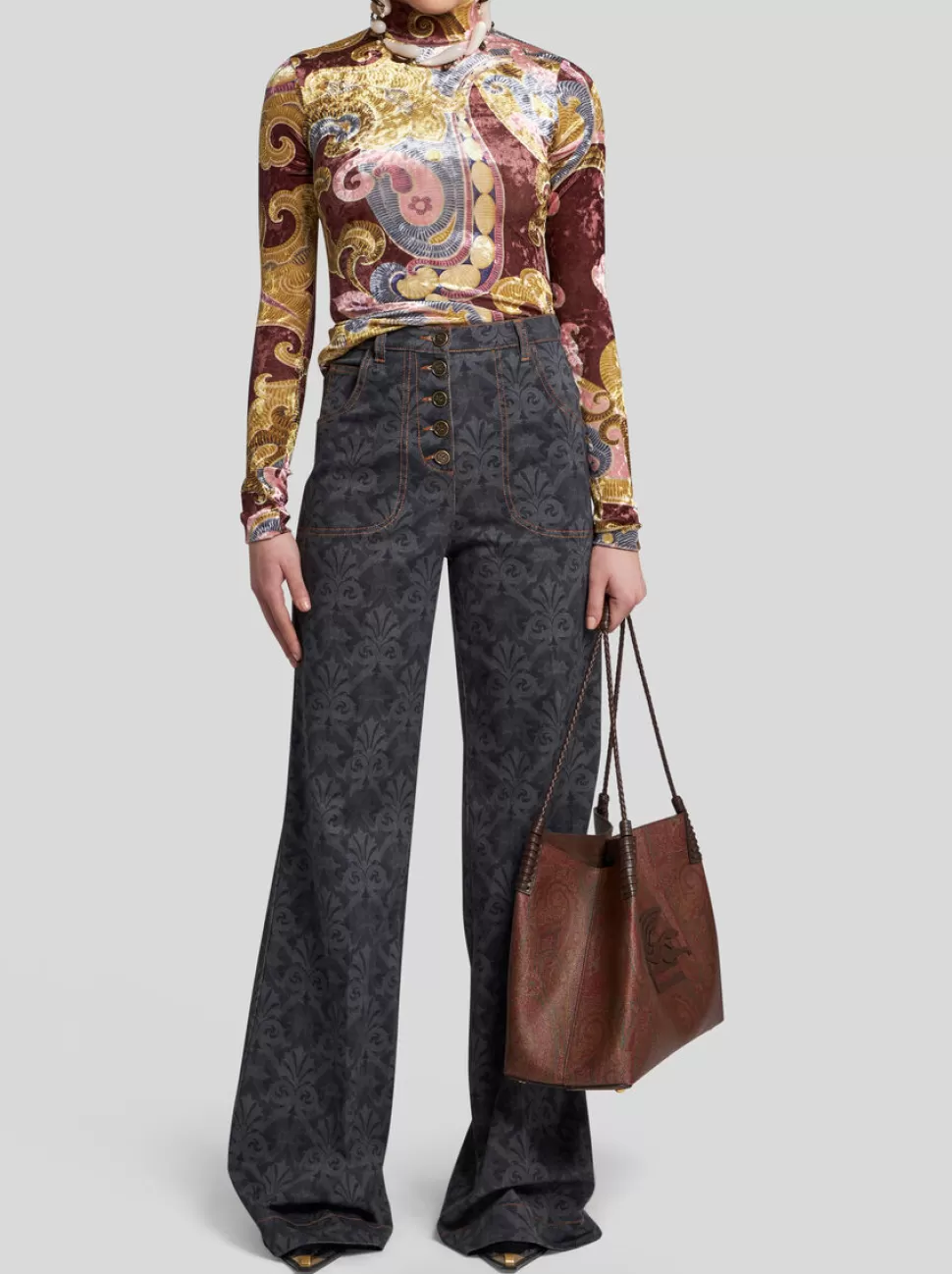 Damen ETRO SCHLAGJEANS MIT PRINT