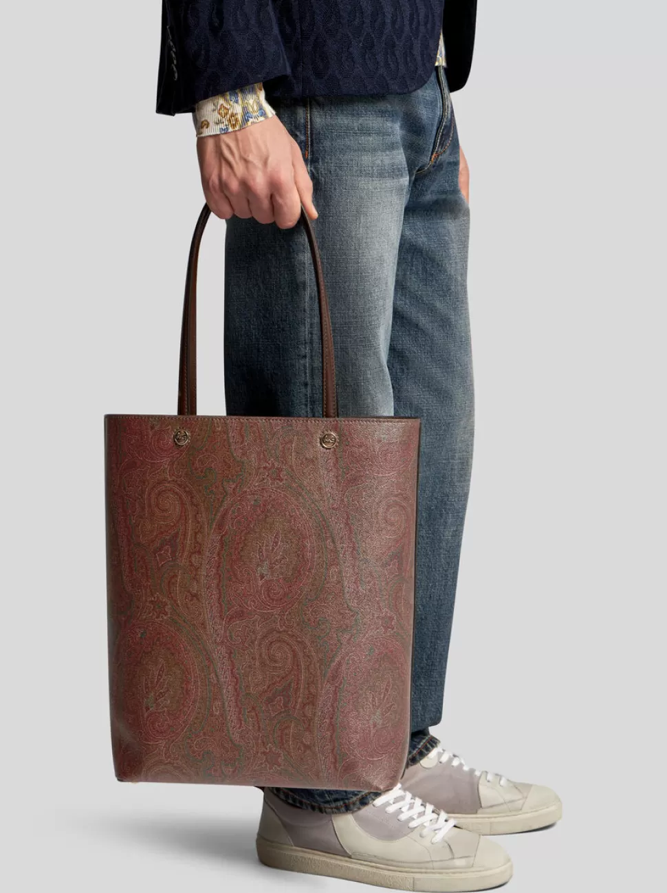 Herren ETRO SHOPPER AUS PAISLEY-JACQUARD MIT POCHETTE