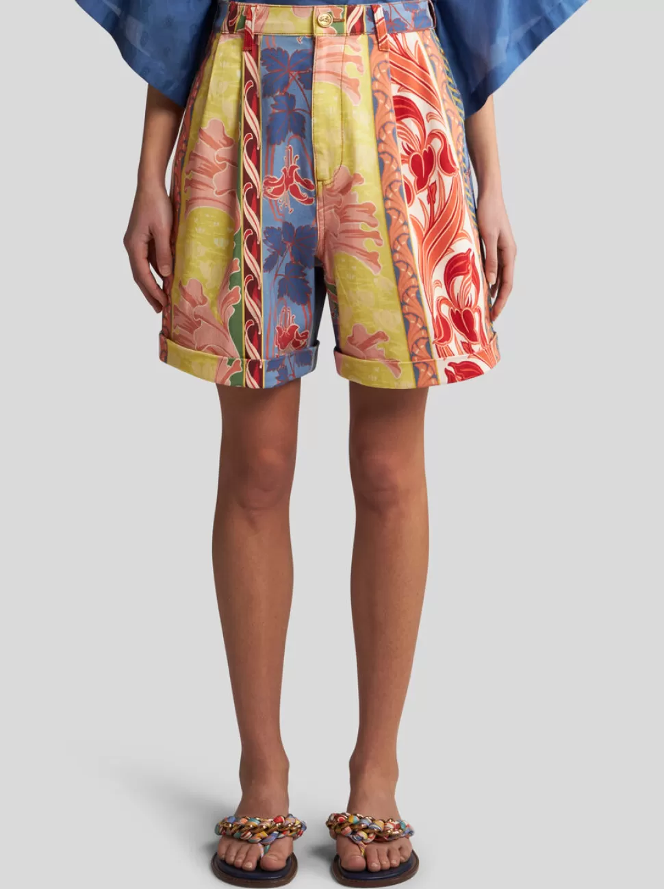 Damen ETRO SHORTS AUS BULL MIT PRINT