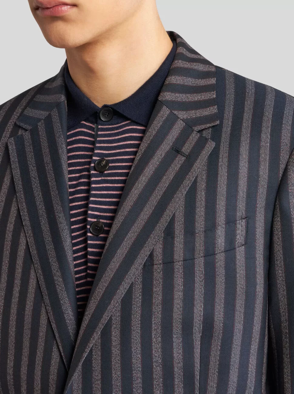 Herren ETRO STREIFENBLAZER AUS WOLLE UND BAUMWOLLE