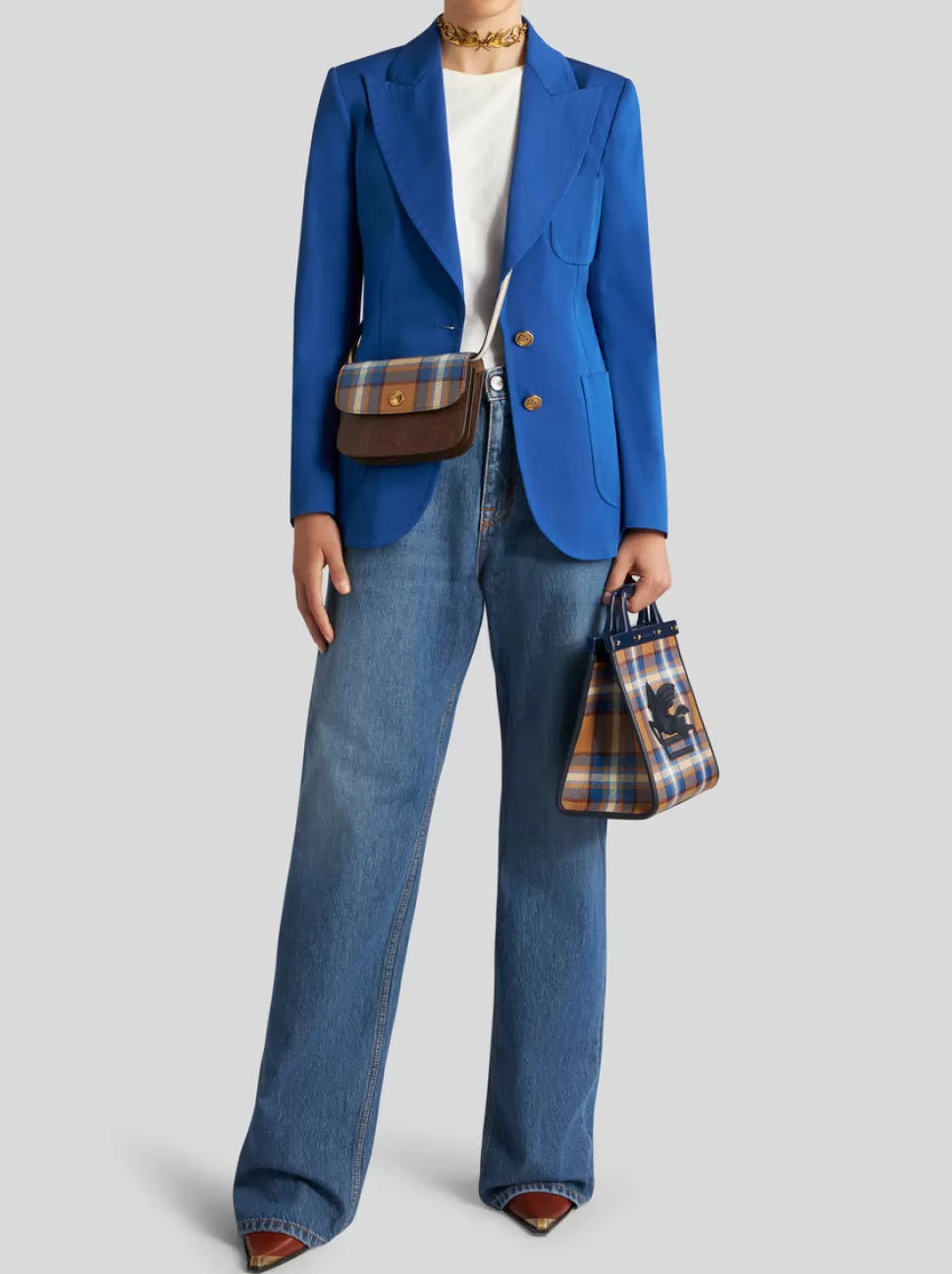 Damen ETRO STRETCHBLAZER MIT PEGASO-KNÖPFEN