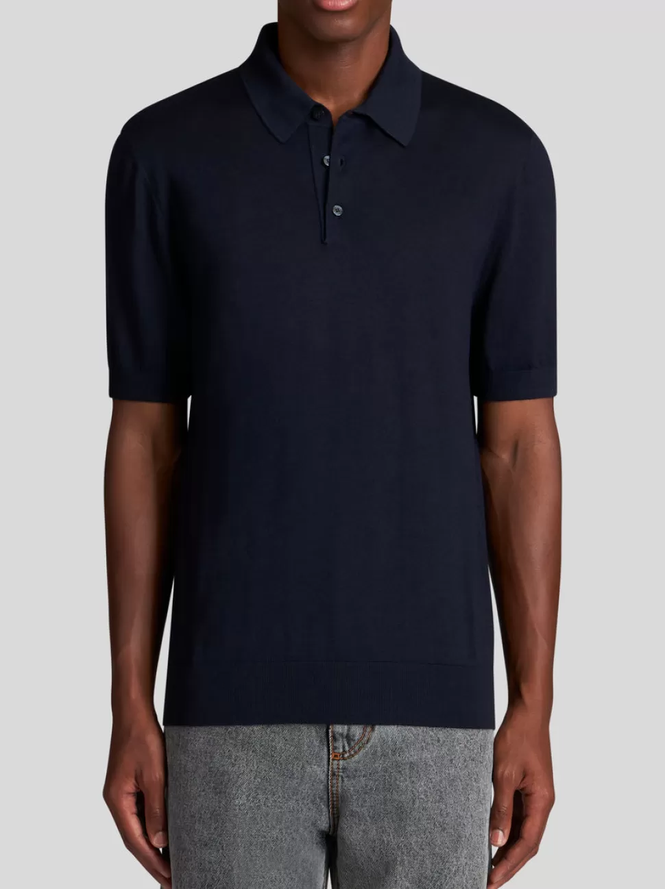 Herren ETRO STRICK-POLOSHIRT AUS KASCHMIR UND SEIDE