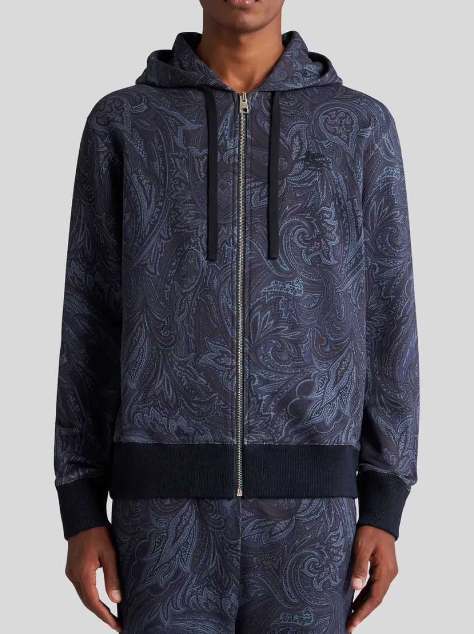 Herren ETRO SWEATJACKE MIT PAISLEYMUSTER UND KAPUZE