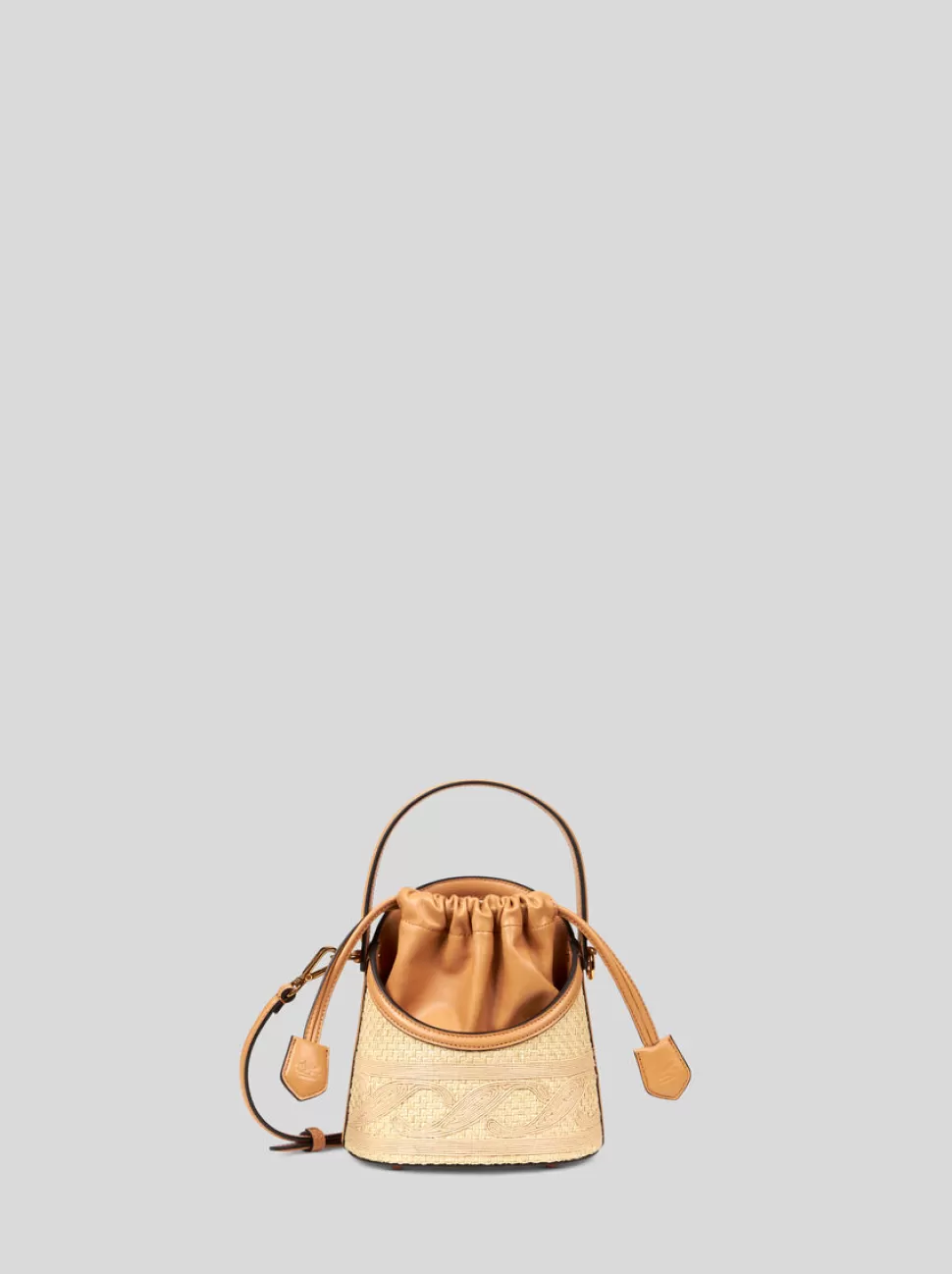 Damen ETRO TASCHE SATURNO KLEIN AUS BAST