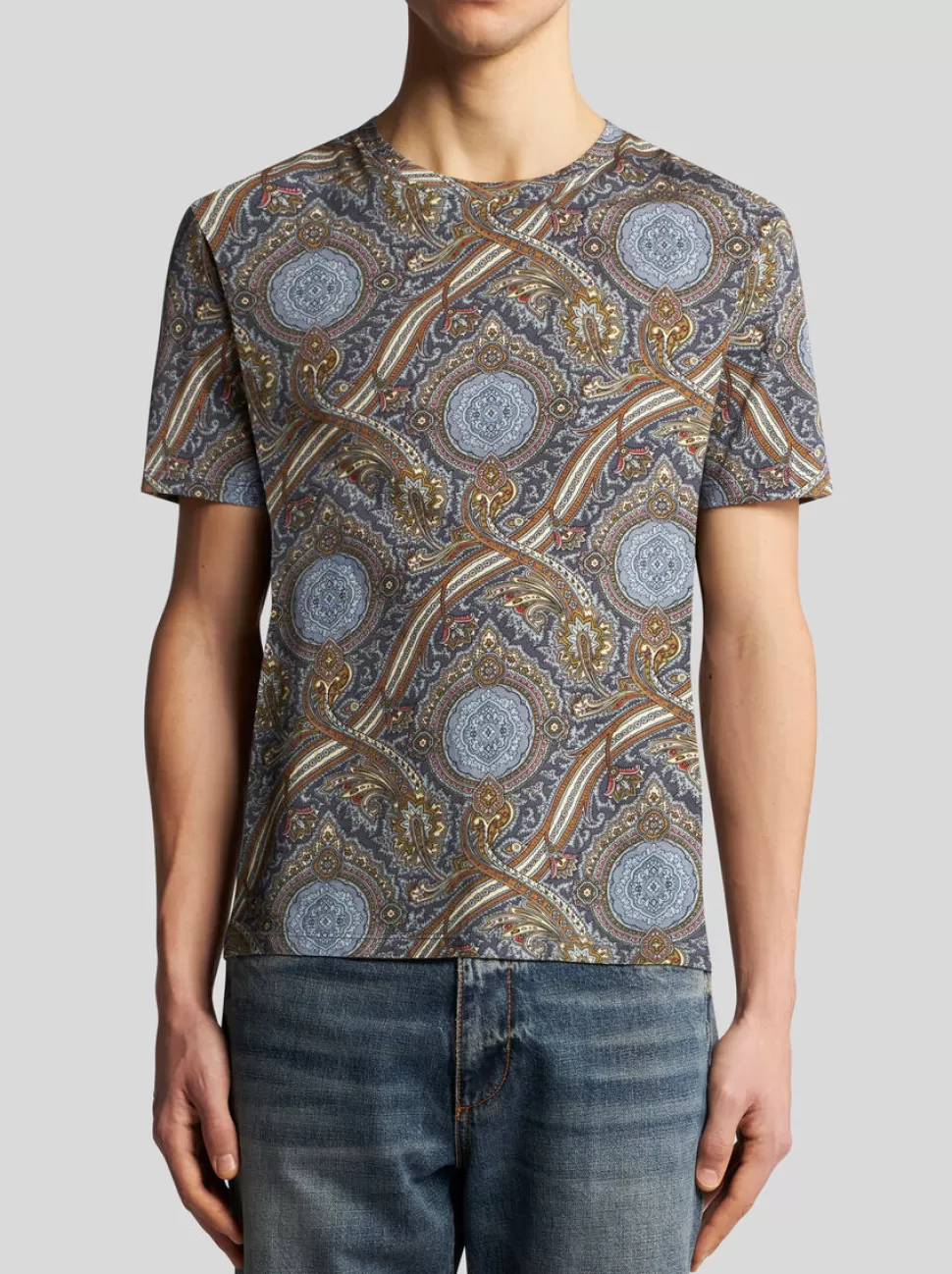 Herren ETRO T-SHIRT AUS BAUMWOLLE MIT PRINT