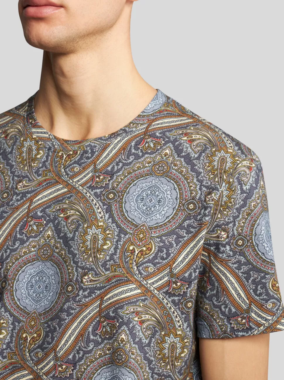 Herren ETRO T-SHIRT AUS BAUMWOLLE MIT PRINT