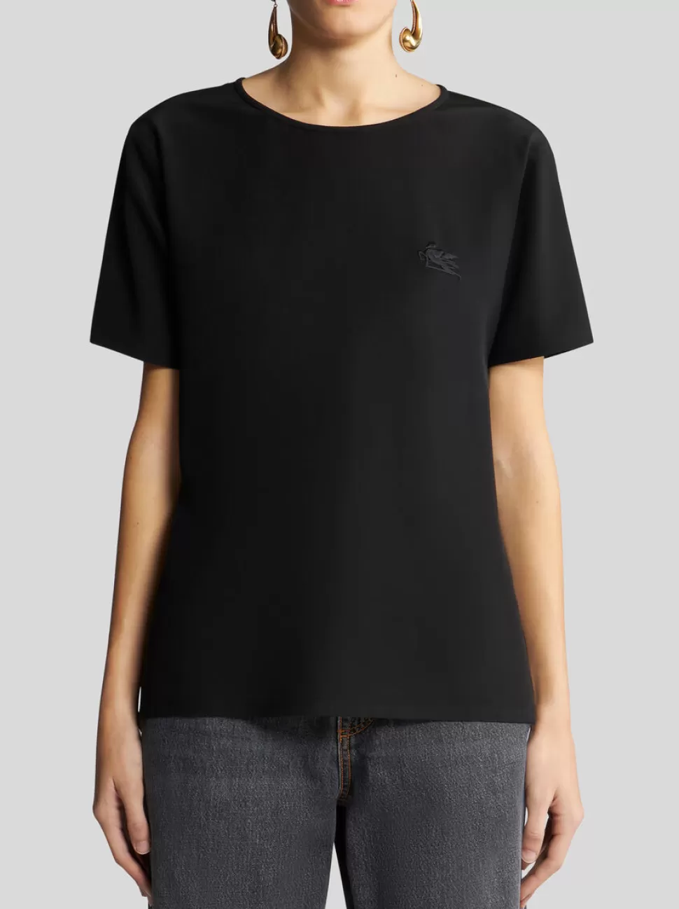 Damen ETRO T-SHIRT AUS CRÊPE DE CHINE