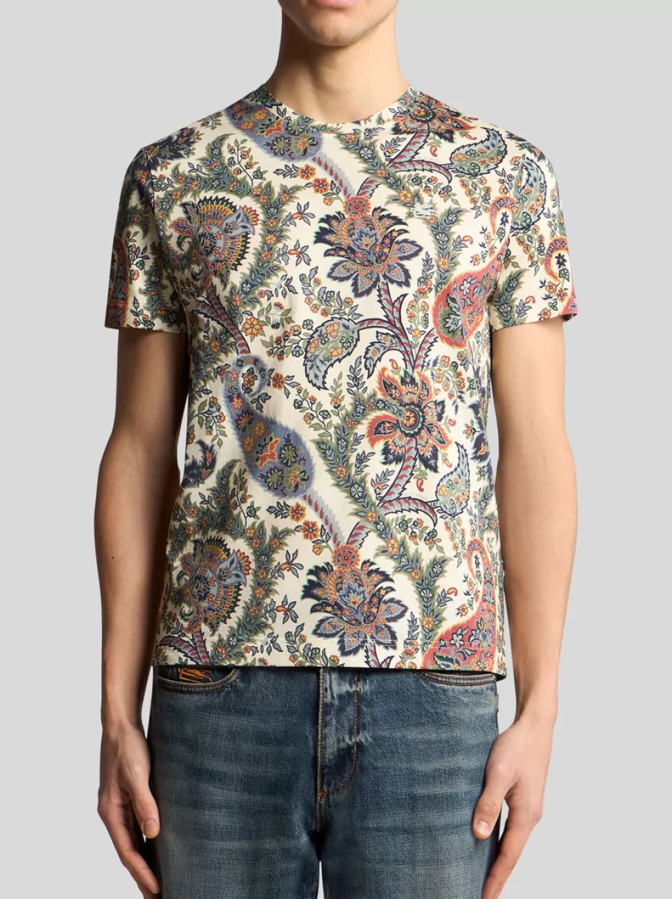 Herren ETRO T-SHIRT MIT FLORALEM PAISLEY-PRINT