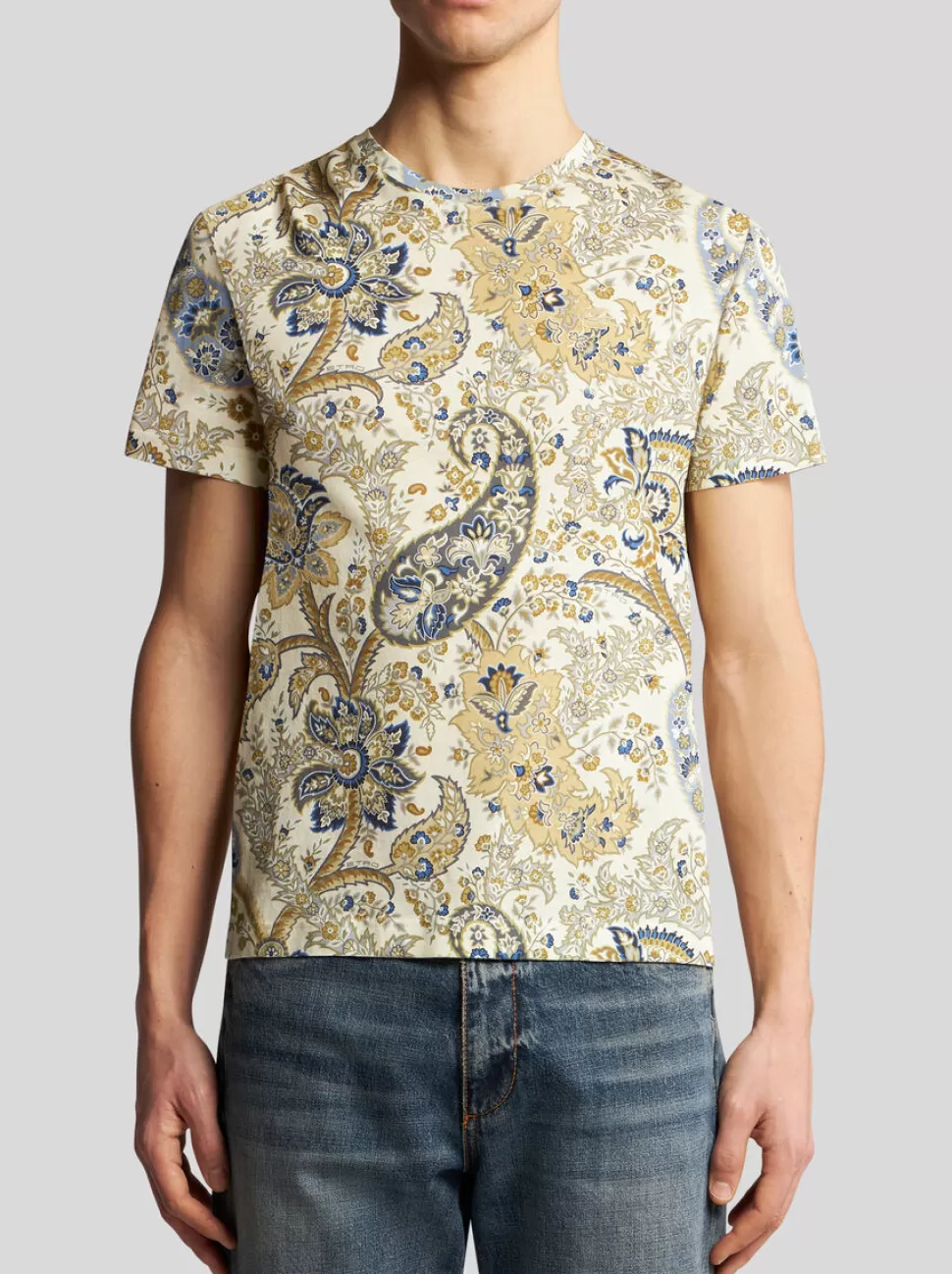 Herren ETRO T-SHIRT MIT FLORALEM PAISLEY-PRINT