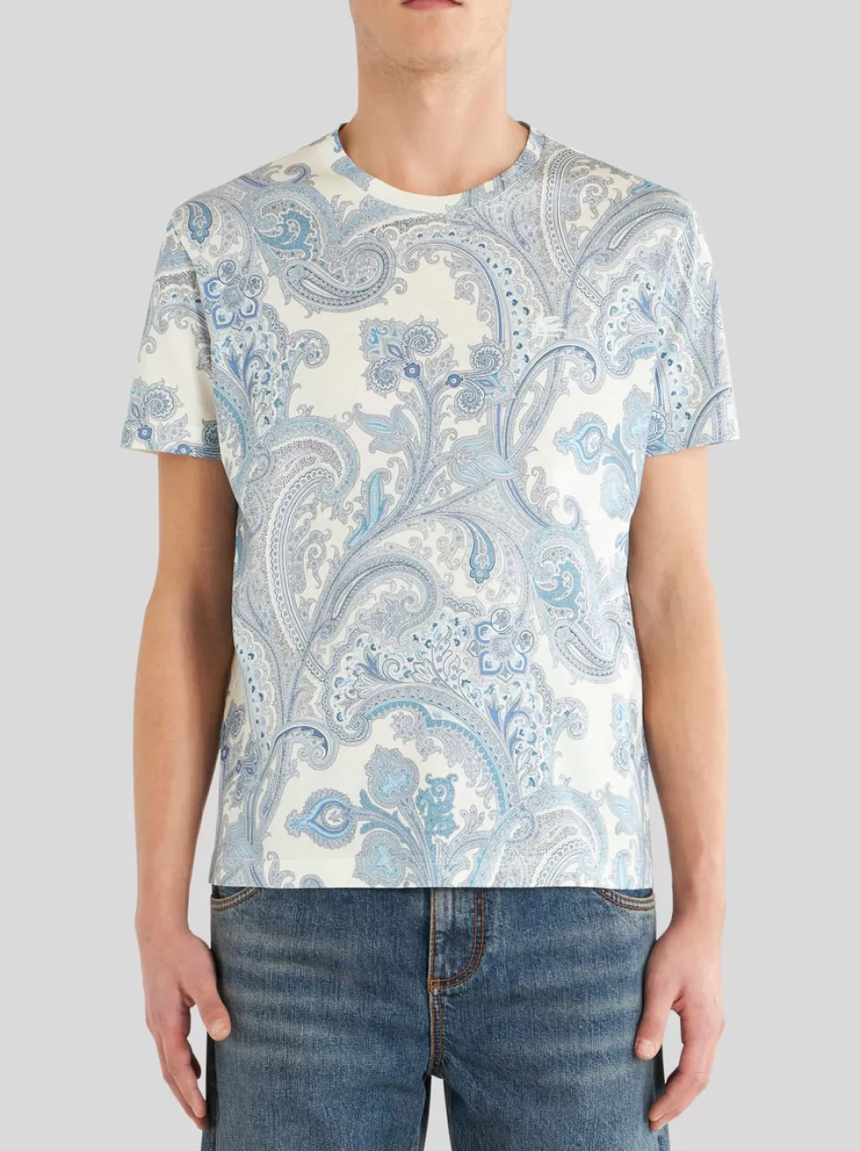 Herren ETRO T-SHIRT MIT ORNAMENTALEM PAISLEY