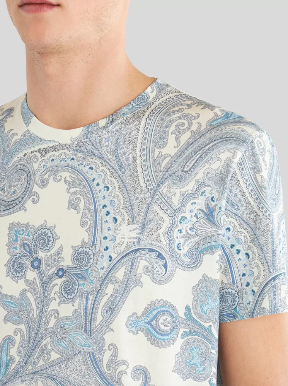 Herren ETRO T-SHIRT MIT ORNAMENTALEM PAISLEY