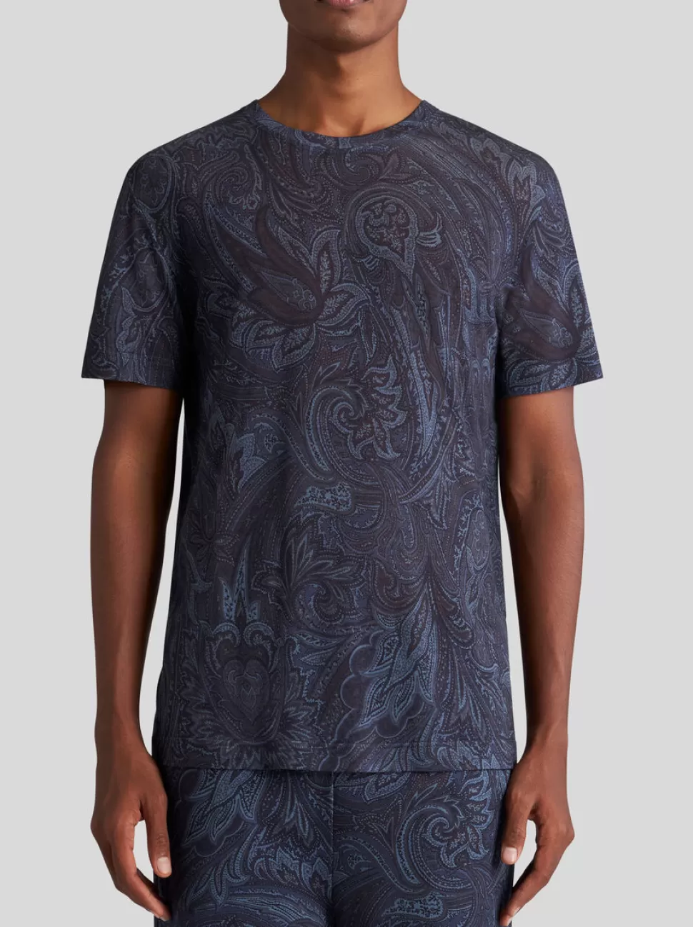 Herren ETRO T-SHIRT MIT PAISLEYDRUCK