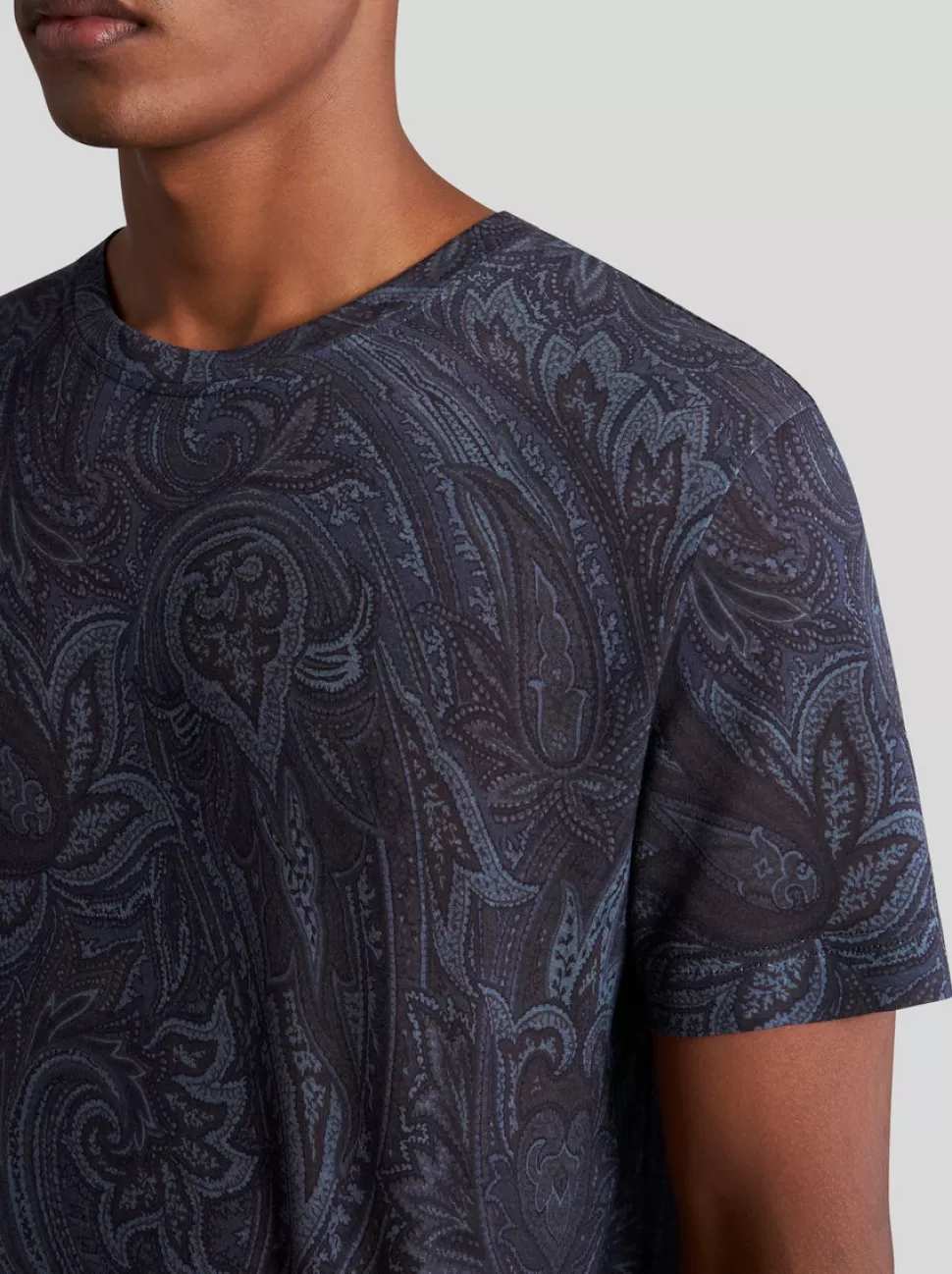 Herren ETRO T-SHIRT MIT PAISLEYDRUCK