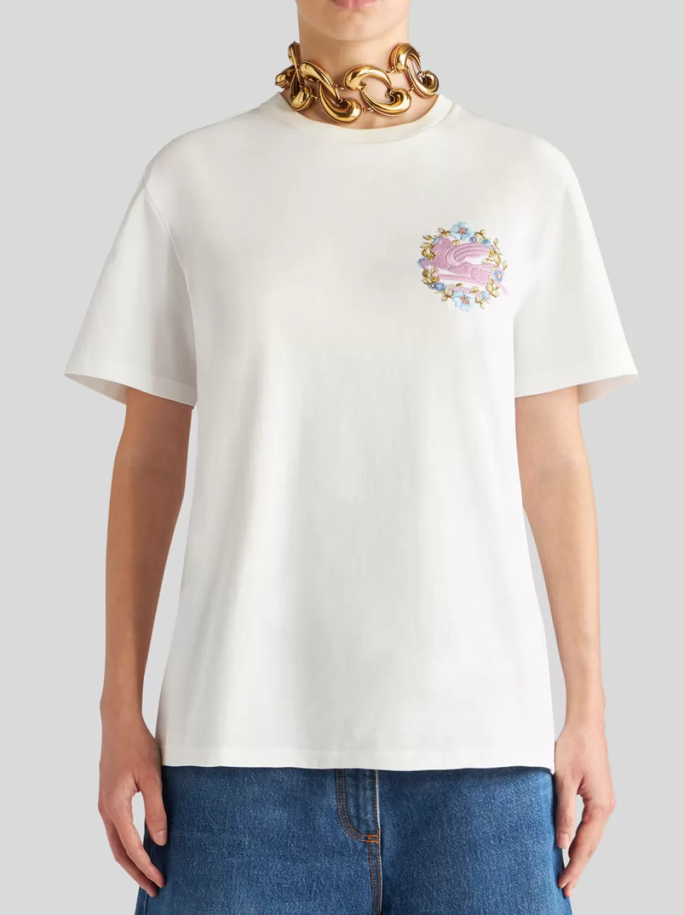 Damen ETRO T-SHIRT MIT STICKEREI