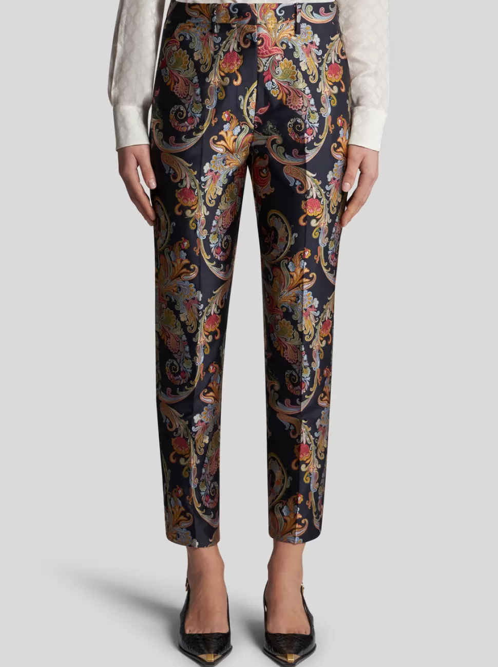 Damen ETRO ZIGARETTENHOSE AUS FIL-COUPÉ-JACQUARD